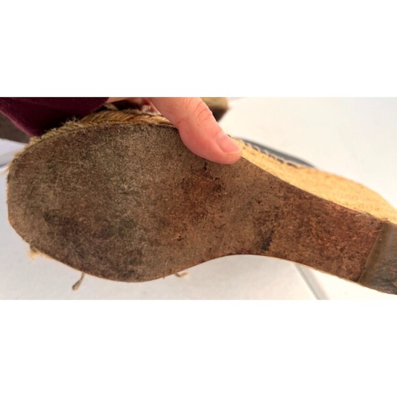 Celine Phoebe Philo Women's Espadrille 6.5 Black Leather Jute Zip Wedge Heel - Picture 10 of 13